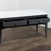 Monroe Coffee Table With Marble Top Russell picture with opened drawers