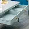 Monroe Coffee Table With Marble Top Sage picture with opened drawers