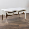 Monroe Coffee Table With Marble Top Stone picture with opened drawers
