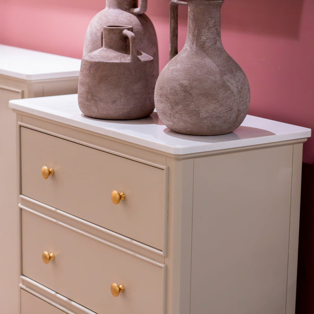 Monroe Large 3 Drawer Chest Stone – Modern Wooden Chest of Drawers