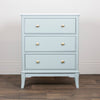 Monroe Large 3 Drawer Locker With Marble Top Sage front view picture