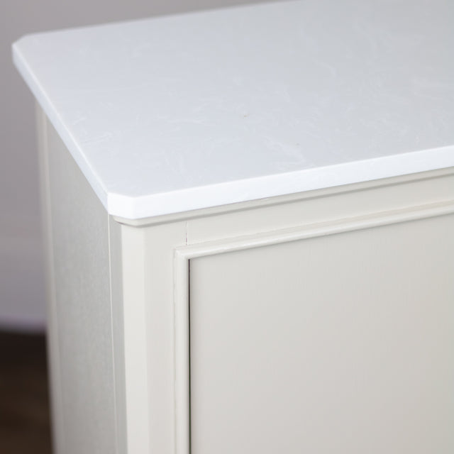 Monroe Marble Top Sideboard – Stone Color Wooden Sideboard