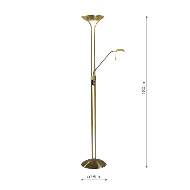 Montana Mother & Child Floor Lamp Antique Brass