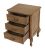 Monte Cristo 3 Drawer Bedside Table picture of the locker with opened drawers