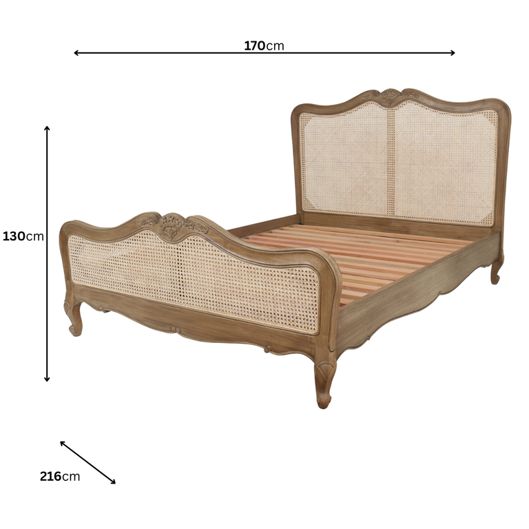 Monte Cristo 5ft Rattan King Size Bed