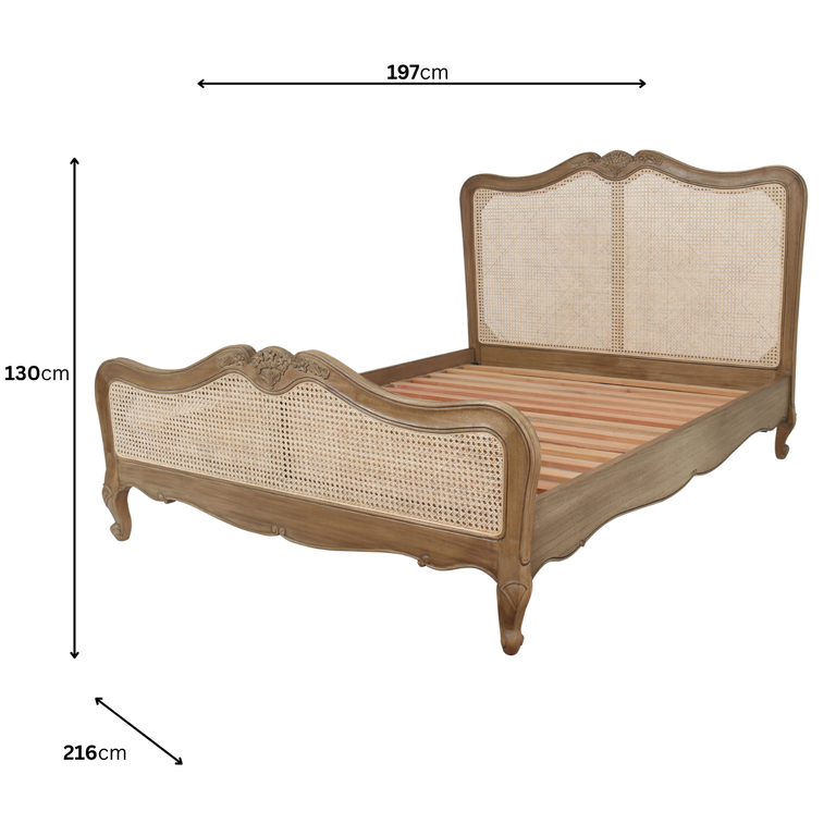 Monte Cristo 6ft Rattan Super King Size Bed