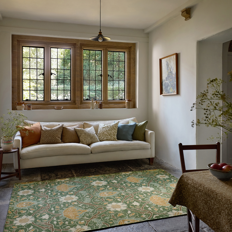 Morris & Co Montreal Floral Rug Forest