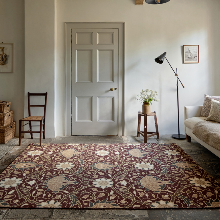 Morris & Co Montreal Floral Rug Russet