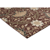 Morris & Co Montreal Floral Rug Russet burgundy rug with a beige and ivory flowers