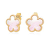 Tipperary Crystal Mop Earrings Yellow Gold