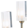 Morgan 2 Light Wall Light Antique Brass  close view picture of the frosted inner glass shades