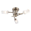 Morgan 3 Light Semi-Flush Antique Brass picture on the white background