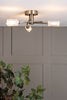 Morgan 3 Light Semi-Flush Antique Brass life style picture