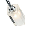 Morgan 3 Light Semi-Flush Polished Chrome close viewpicture f the frosten iner glass