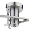 Morgan 3 Light Semi-Flush Satin Chrome close view picture of the fitting plate