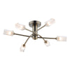 Morgan 6 Light Semi-Flush Antique Brass picture on the white background