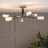 Morgan 6 Light Semi-Flush Polished Chrome life style picture