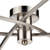 Morgan 6 Light Semi-Flush Satin Chrome close view picture of the fitting plate