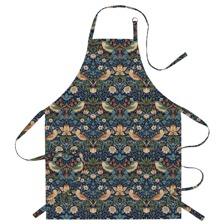 Morris & Co Strawberry Thief Apron - Indigo