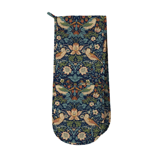 Morris & Co Strawberry Thief Double Oven Glove - Indigo