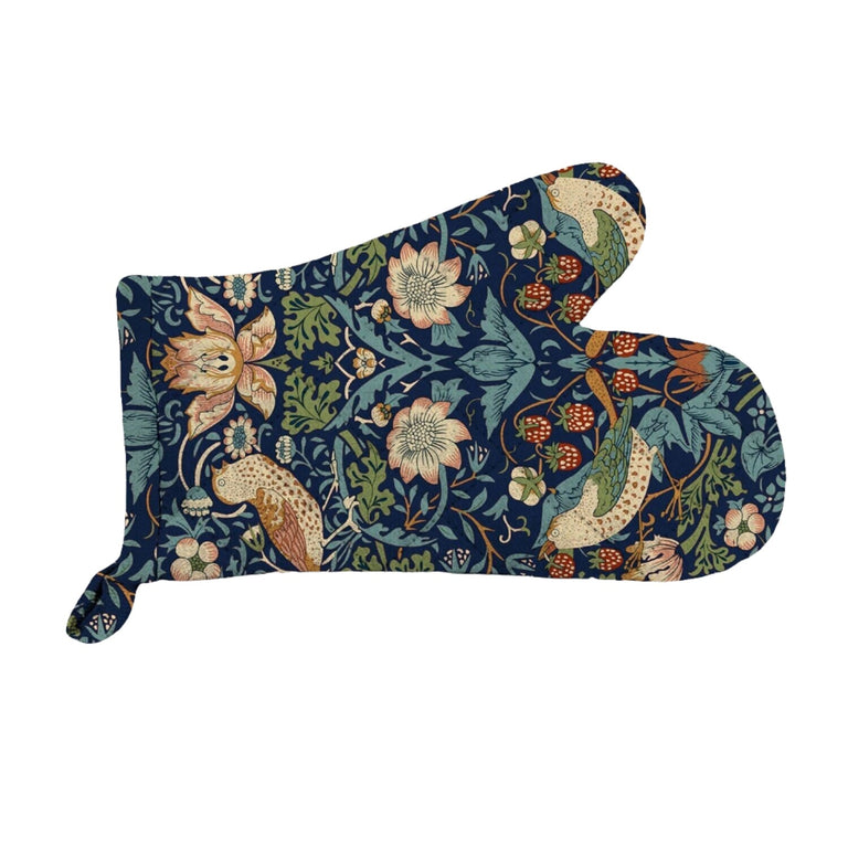 Morris & Co Strawberry Thief Oven Mitt - Indigo