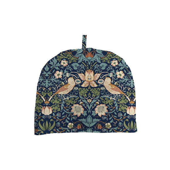 Stylish Morris & Co Strawberry Thief Tea Cosy in Indigo
