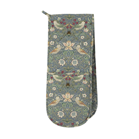 William Morris Strawberry Thief Blue double oven glove