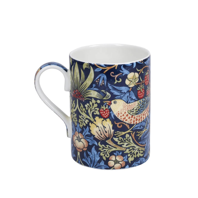 Morris & Co Strawberry Thief Mug - Indigo