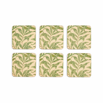 Morris & Co Willow Boughs Set of 6 Coasters - Green