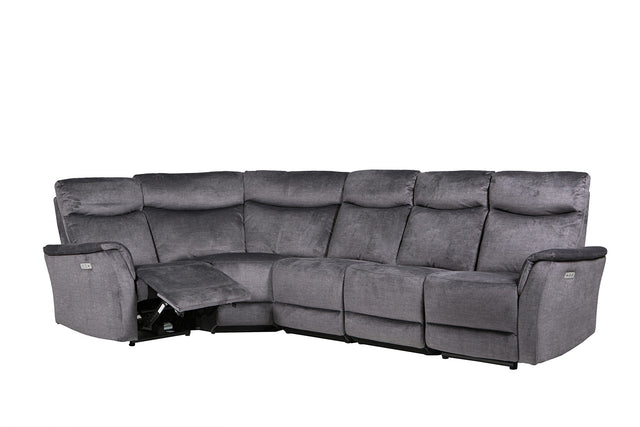 Mortimer Corner Group Electric Recliner Sofa Graphite