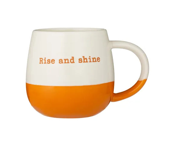 Rise And Shine Mug in fiery burnt orange