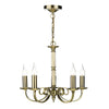 Murray 5 Light Armed Pendant Antique Brass  with adjustable height