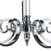 Murray 5 Light Armed Pendant Polished Chrome close view picture of the frame design