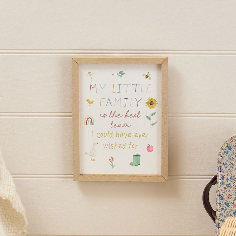 My Little Family Framed Plaque