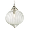Mya Pendant Polished Nickel close view picture of the glass shade