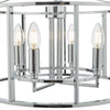 Myka 4 Light Pendant Polished Chrome close view picture of the polished chrome frame