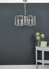 Myka 6 Light Pendant Polished Chrome Ceiling Light Metal Cage Hanging Lighting Collection Home Decor