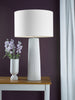 Myla Ceramic Table Lamp White  life style picture