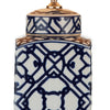 Mystic Ceramic Table Lamp Blue close view picture of the ceramic blue base
