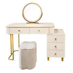 Elevate your daily routine with the Nadia Dressing Table Set in White