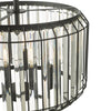 Naeva 3 Light Pendant Matt Black and Crystal  close view picture of the crysal shade