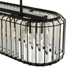 Naeva 5 Light Bar Pendant Matt Black close view picture of the shade