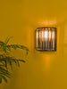 Naeva 2 Light Wall Light Matt Black and Crysta life style picture