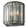 Naeva 2 Light Wall Light Matt Black and Crystal picture on the white background