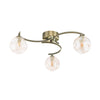 Nakita 3 Light Semi Flush Polished Chrome With Closed Organic Smoked Glass picture on the white background