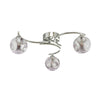 Nakita 3 Light Semi Flush Polished Chrome With Closed Organic Smoked Glass picture on the white background