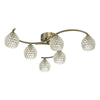 Modern lighting Nakita 6 Light Semi Flush with dimpled glass

