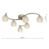Timeless lighting Nakita 6 Light Semi Flush with classic touch


