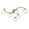 Elegant lighting Nakita 6 Light Semi Flush Antique Brass

