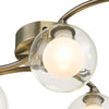 Flush semi flush ceiling lights Nakita with opal white globe

